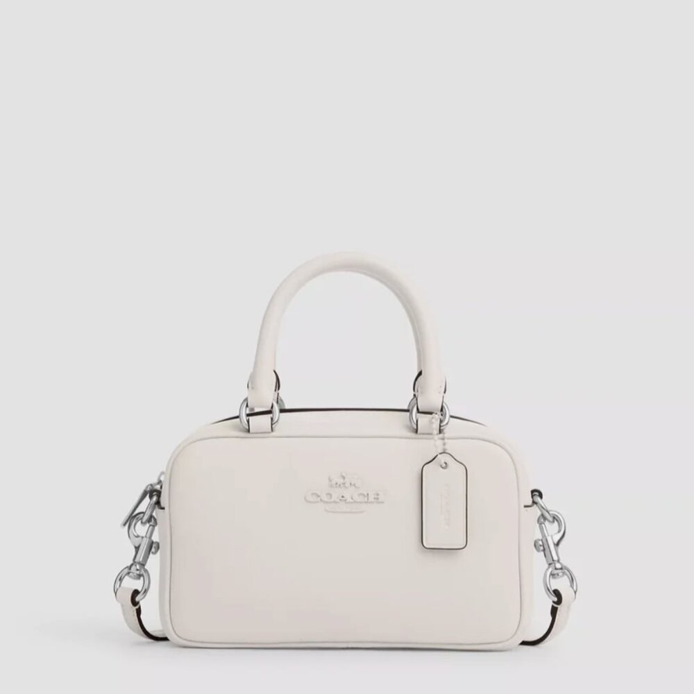 NWT Coach CT776 Small Satchel Smooth Leather White/Chalk